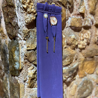 Ensemble Coordonné - Foulard en Crêpe Chiffon avec Montre & Bracelet